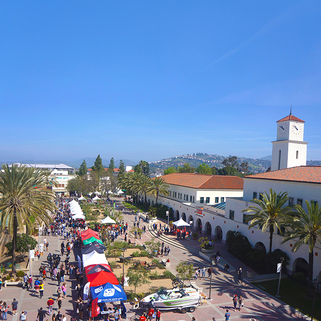 Aerial view of San Diego State University