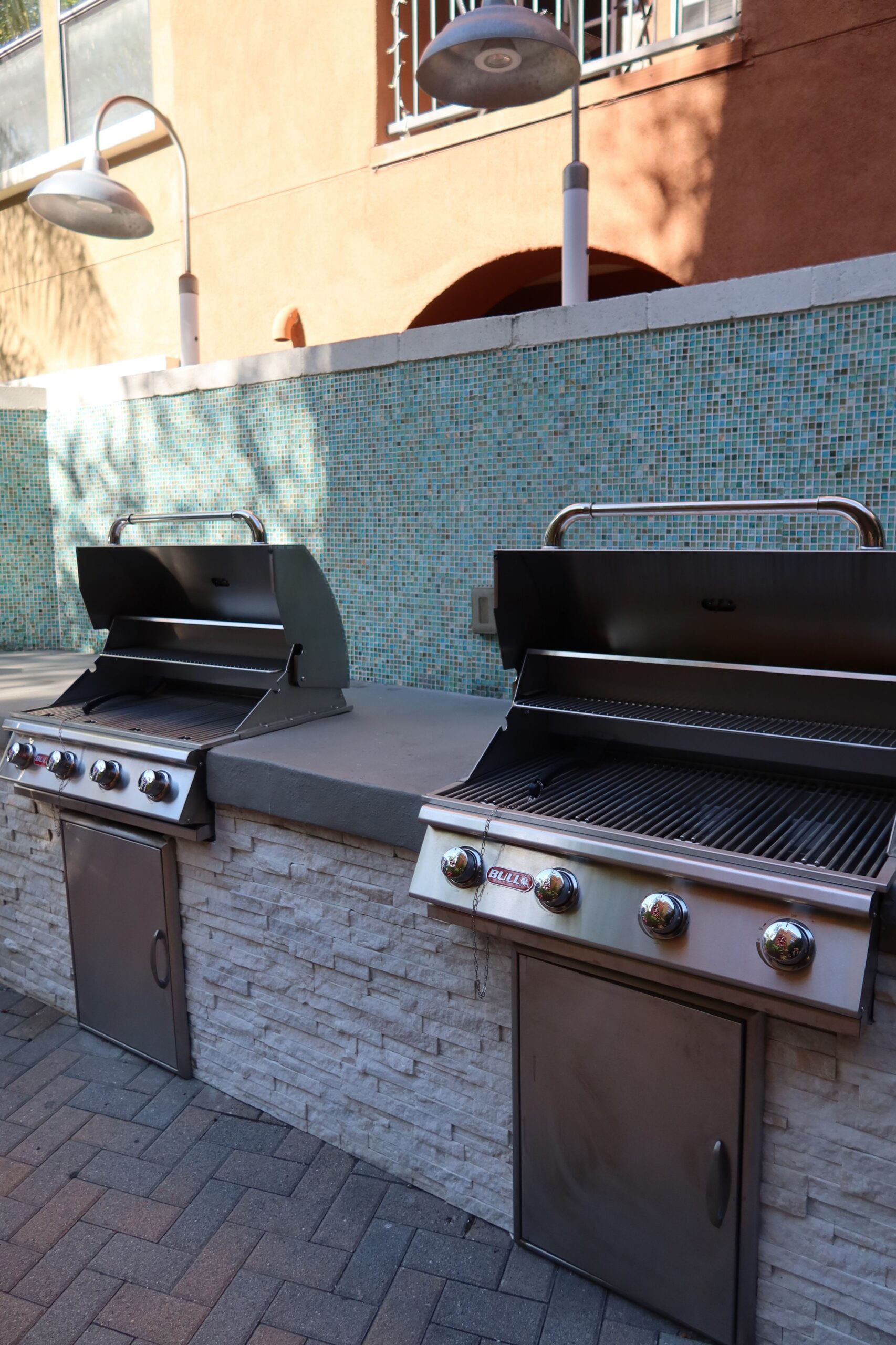 built in communal outdoor grilling station scaled